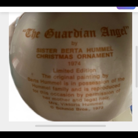 Starlight Angel Christmas 1979 ornament by sister Berta Hummel - Picture 3 of 4